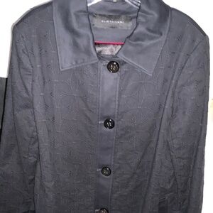 Elie Tahari black trench coat. Size medium.